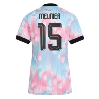 Camiseta Bélgica Thomas Meunier #15 Segunda Equipación Replica Mundial 2026 para mujer mangas cortas
